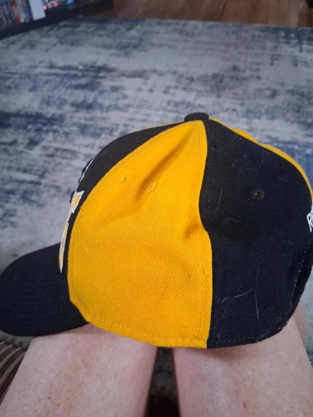 Reebok Black & Gold Split-Panel Men's Hat